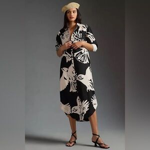 Anthropologie Maeve The Soren Long Sleeve Shirt Dress Size XS